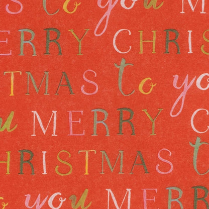 Tissue Exquisite Merry Christmas Red