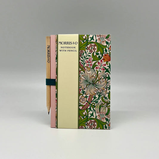 William Morris Mini Notebook & Pencil Set - Elegant and Compact