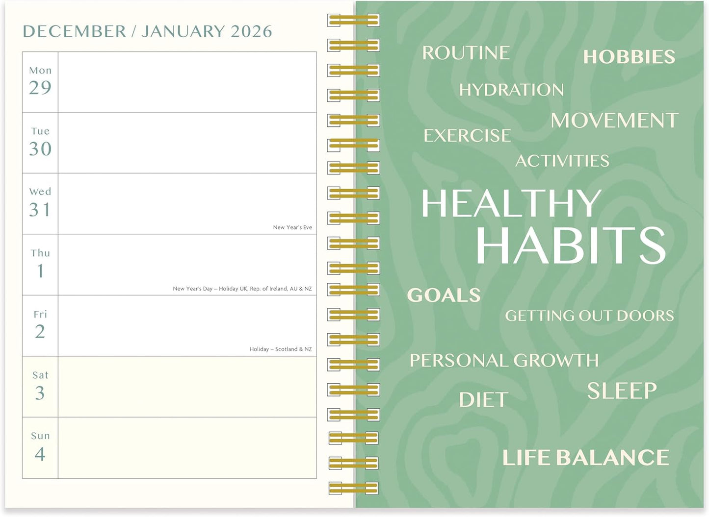 Flawsome Wellness A5 Wiro Diary