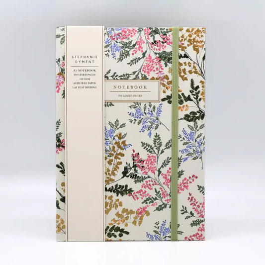 Cream Floral A5 Notebook
