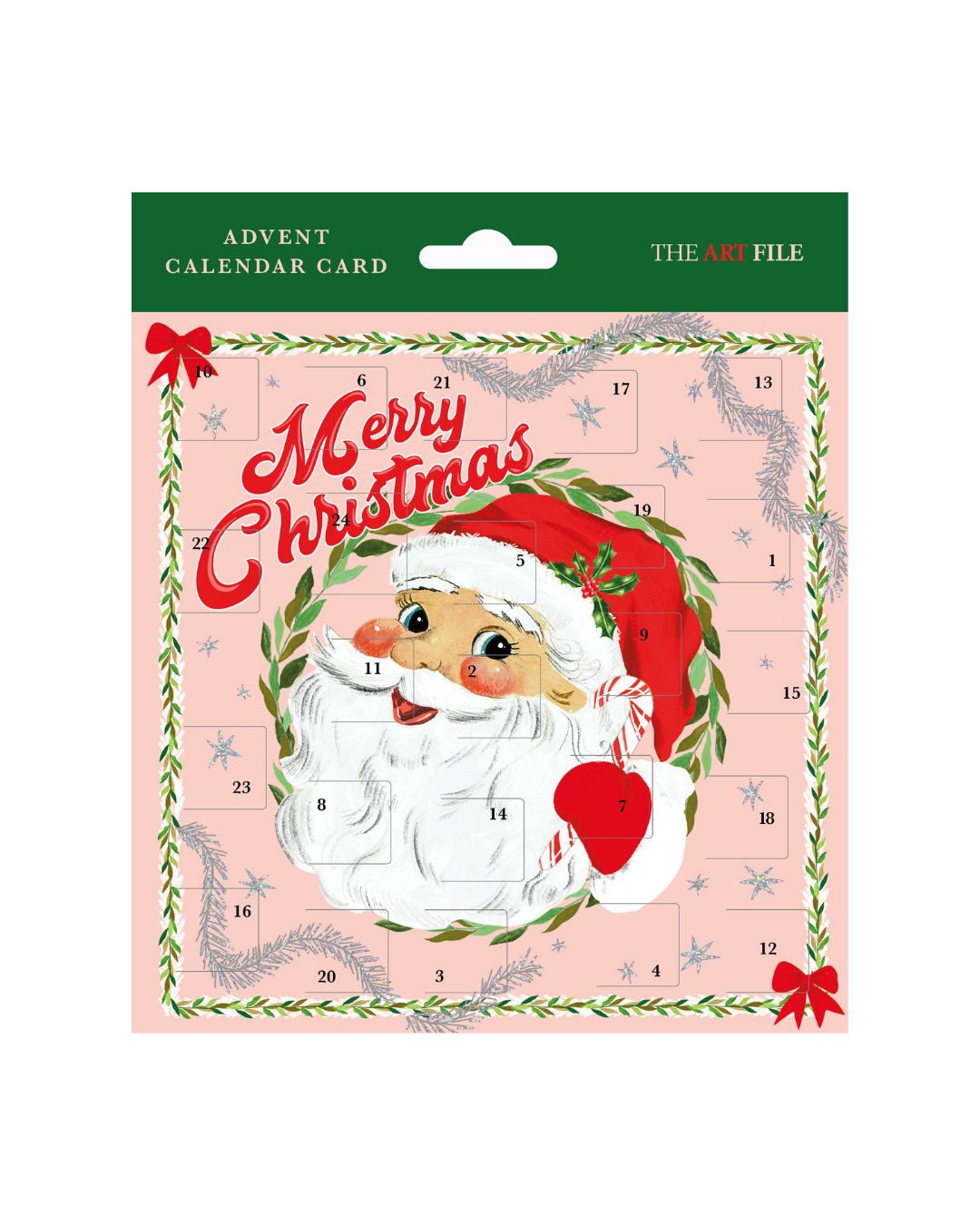 Santa Face Advent Card