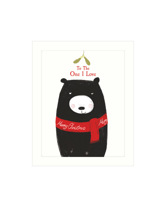 One I Love Bear Mistletoe