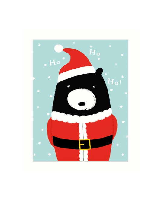 Bear Christmas Santa Card