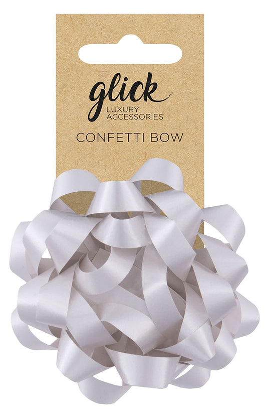 Silver Confetti Bow