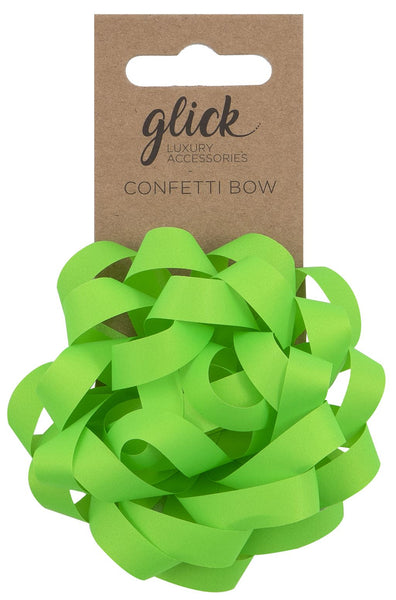 Neon Green Confetti Bow