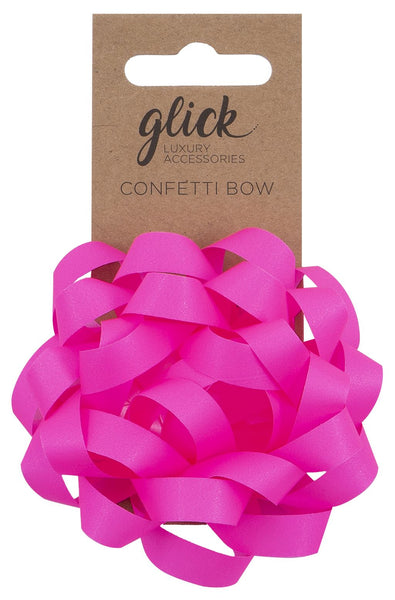 Neon Pink Confetti Bow