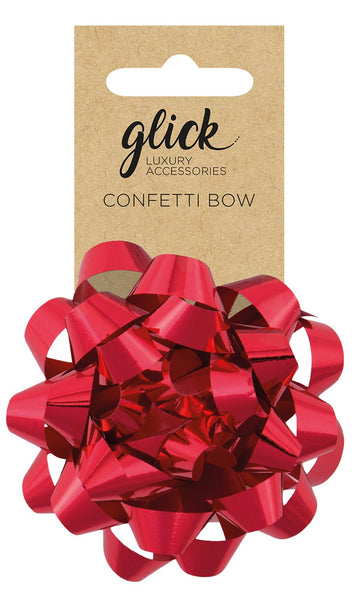 Metallic Red Confetti Bow