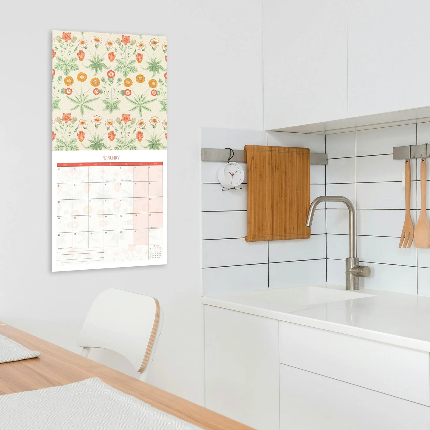 William Morris Square Calendar 2026