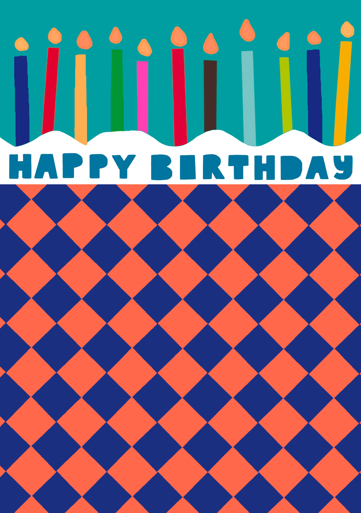 Colour Hub Checkered Birthday Card
