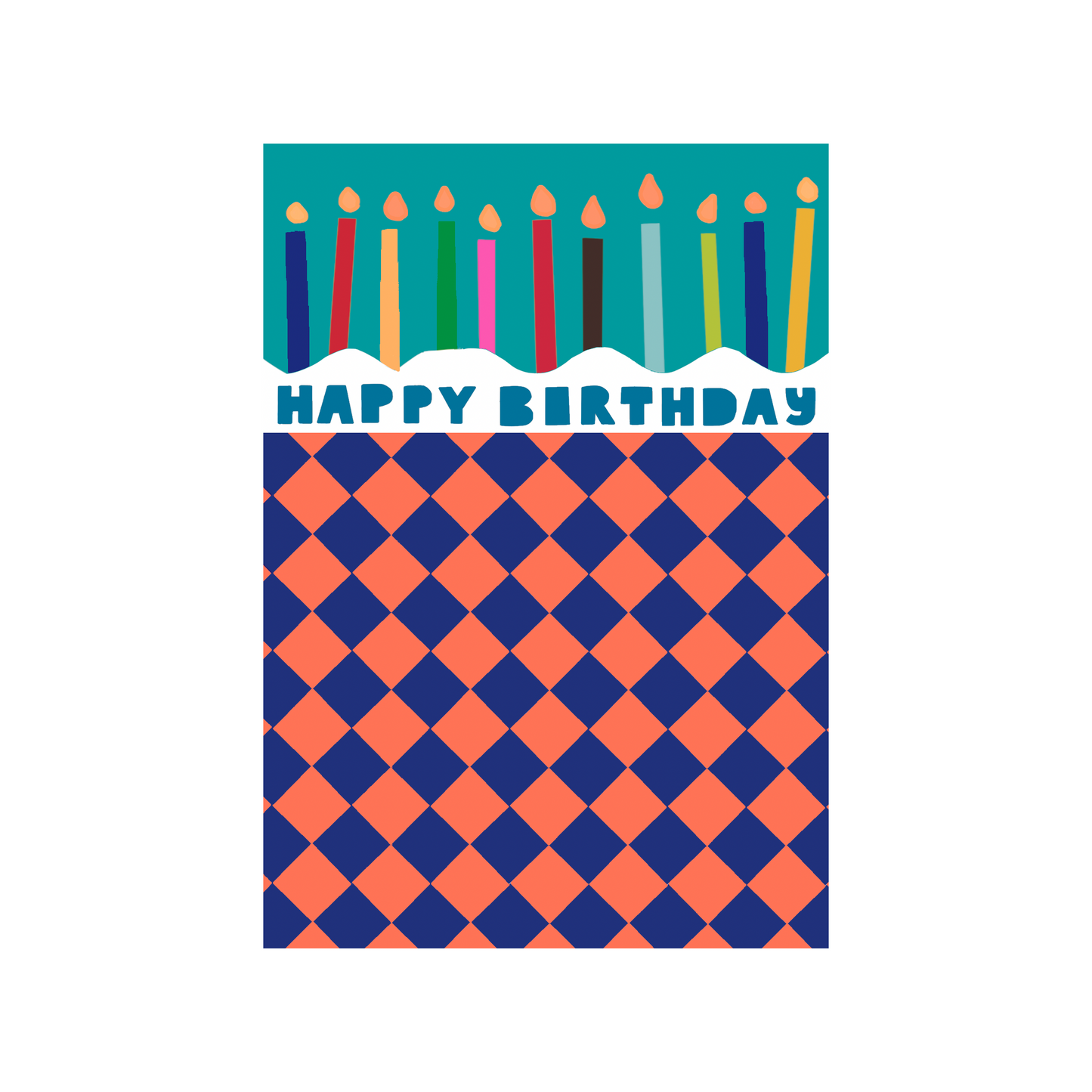 Colour Hub Checkered Birthday Card