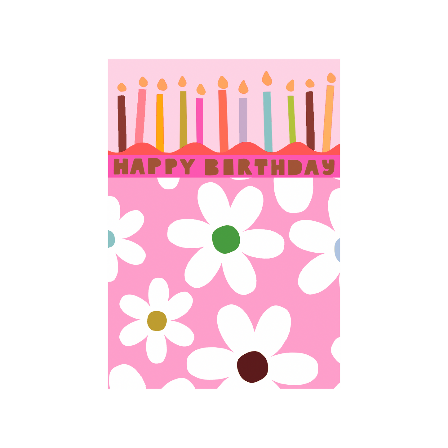 Colour Hub Big Daisies Birthday Card