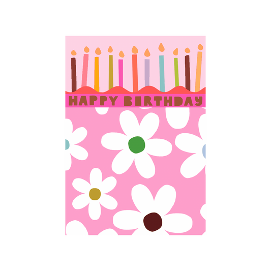Colour Hub Big Daisies Birthday Card