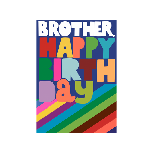 Colour Hub Brother Happy Birthday Card