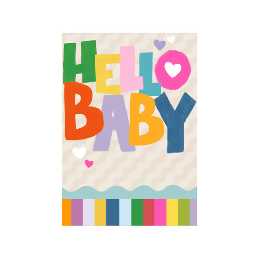 Colour Hub Hello Baby Card