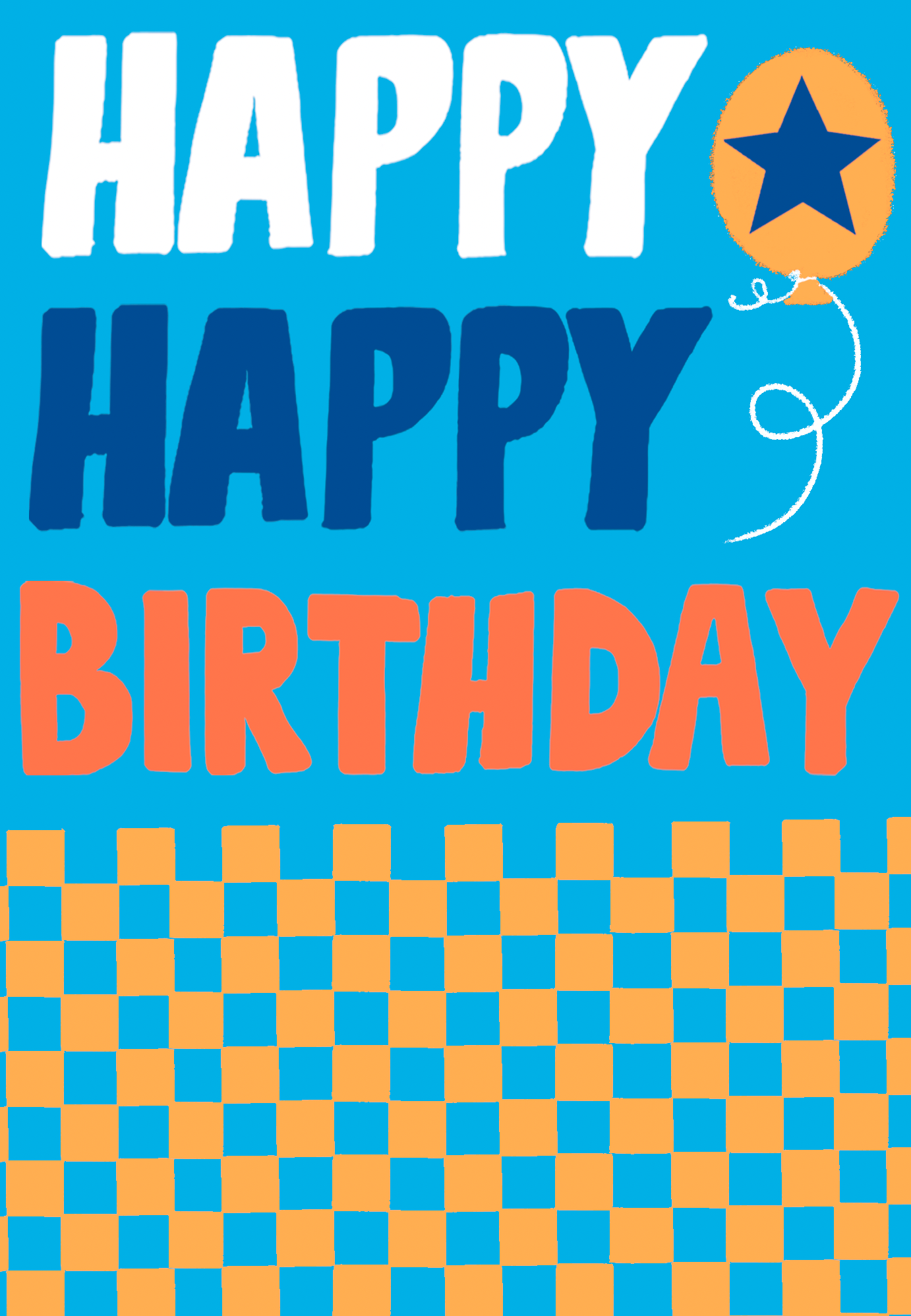 Colour Hub Happy Happy Birthday Card