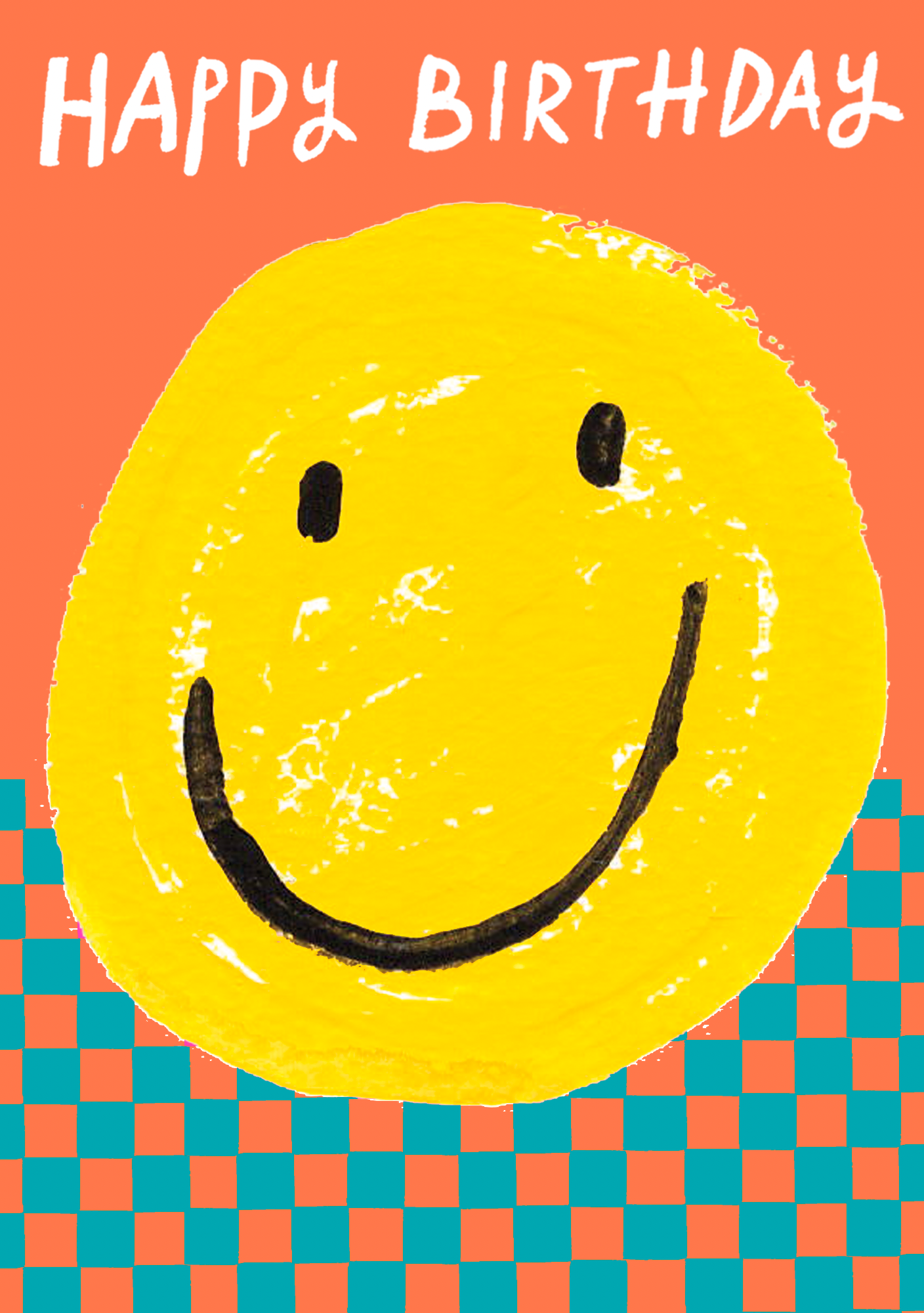 Colour Hub happy Birthday Smiley Face Card