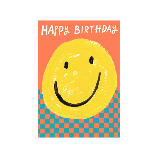 Colour Hub happy Birthday Smiley Face Card