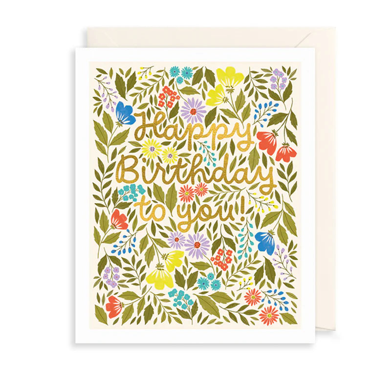 Botanical Birthday Card