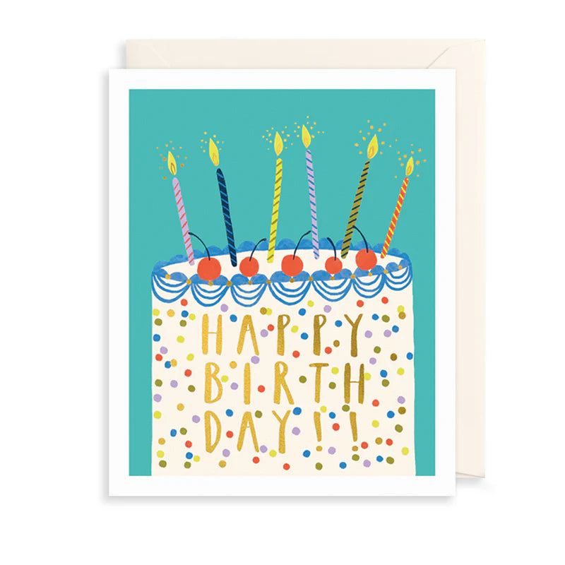 Cake and Candles Birthday Card