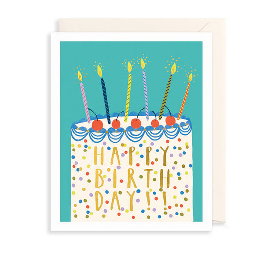 Cake and Candles Birthday Card