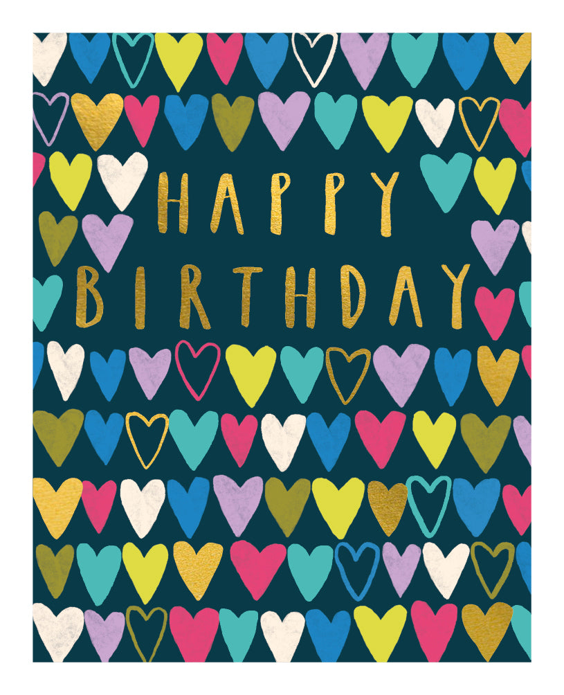 Celebration Hearts Birthday Card