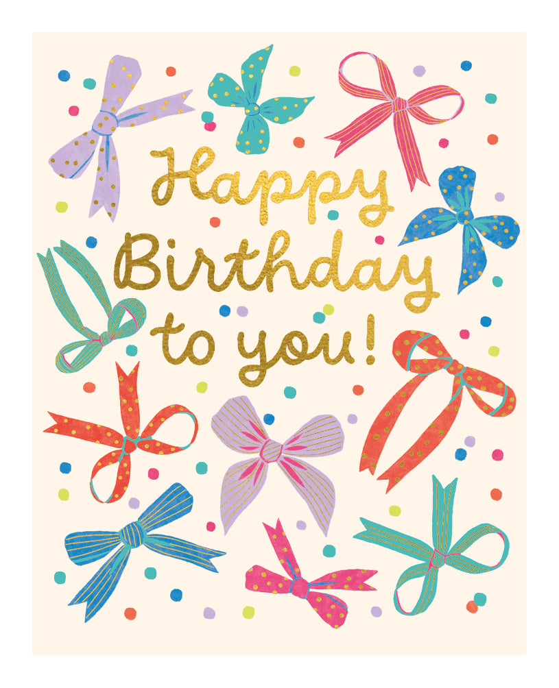 Celebration Bows Birthday Greeting Card