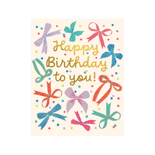 Celebration Bows Birthday Greeting Card