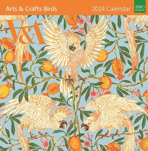 Arts & Craft Birds 2024 Wall Calendar