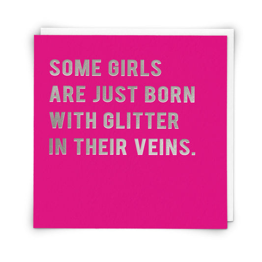 Single Greeting Card Glitter