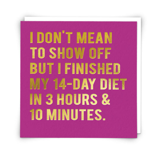 Single Greeting Card 14 Day Diet