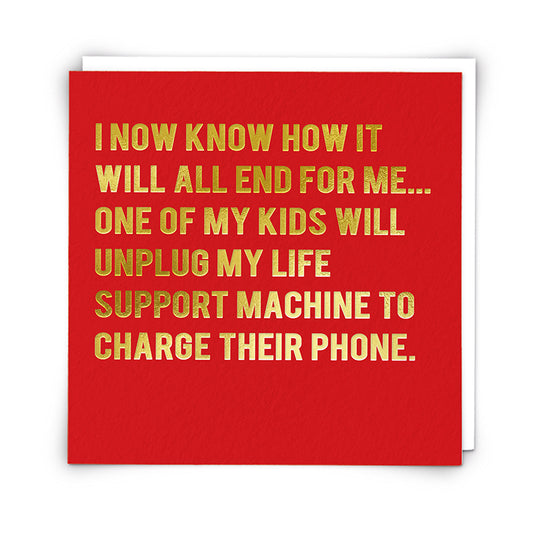 Single Greeting Card Life Support