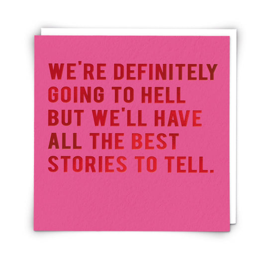 Single Greeting Card Going to Hell