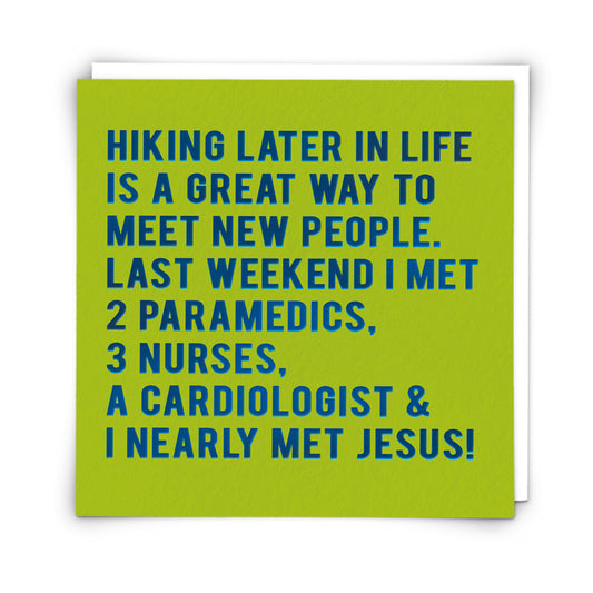 Single Greeting Card Hiking