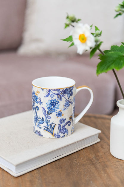 Paisley Blue China Mug