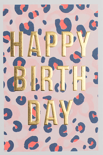 Card Birthday Leopard Print