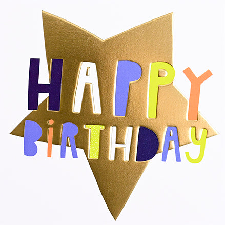 Card Birthday Star