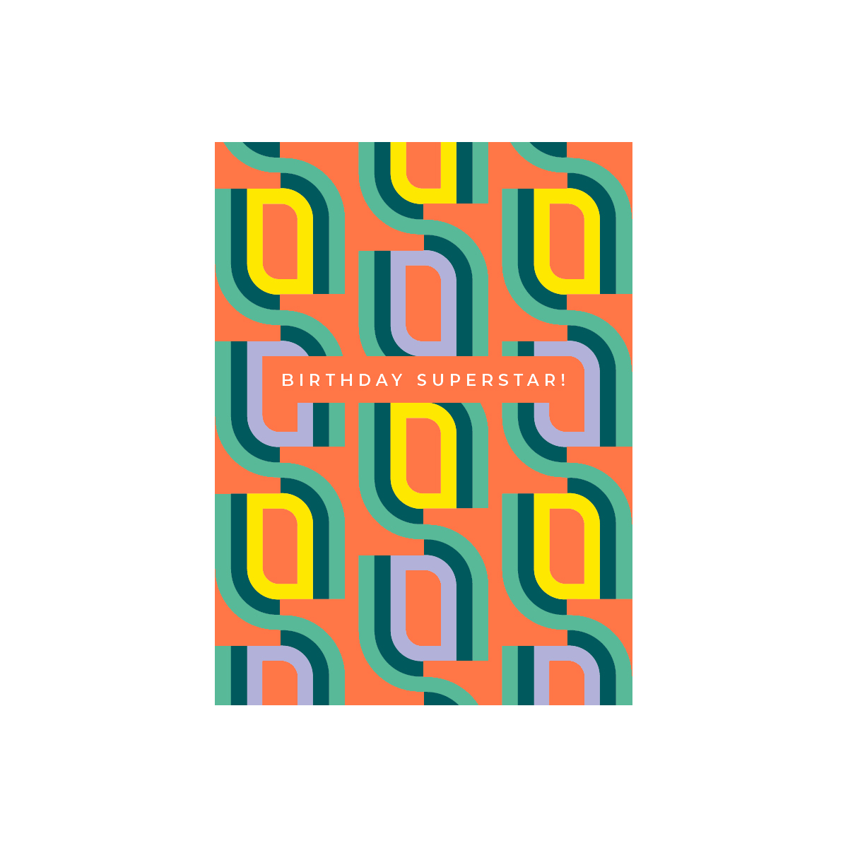 Fluoro Birthday Superstar Card