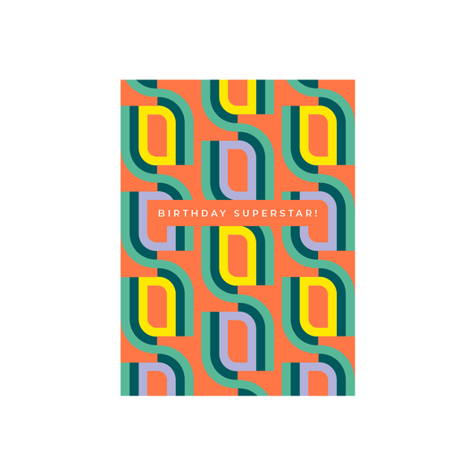 Fluoro Birthday Superstar Card