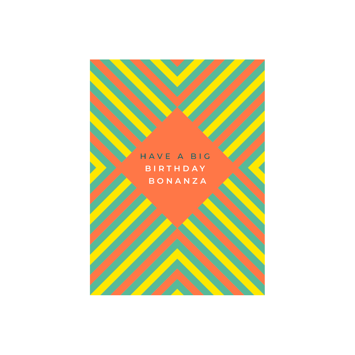 Fluoro Birthday Bonanza Greeting Card