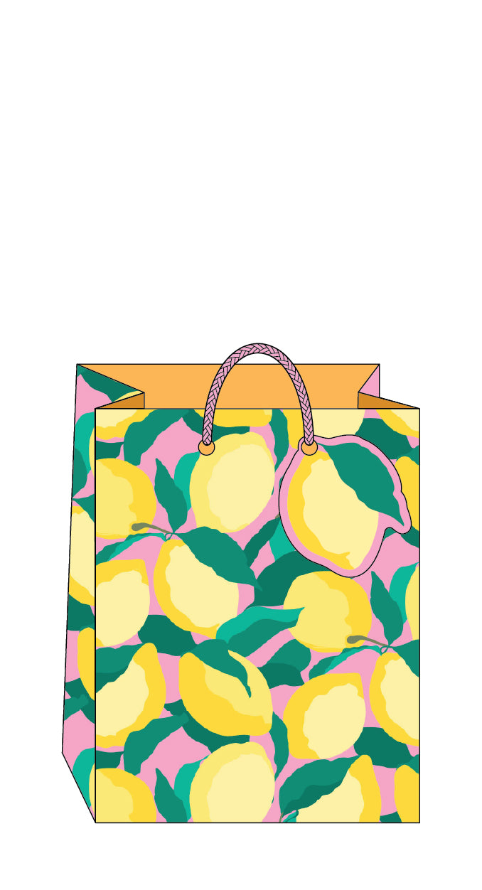 Lemons and Cherries Medium Sized Gift Bag