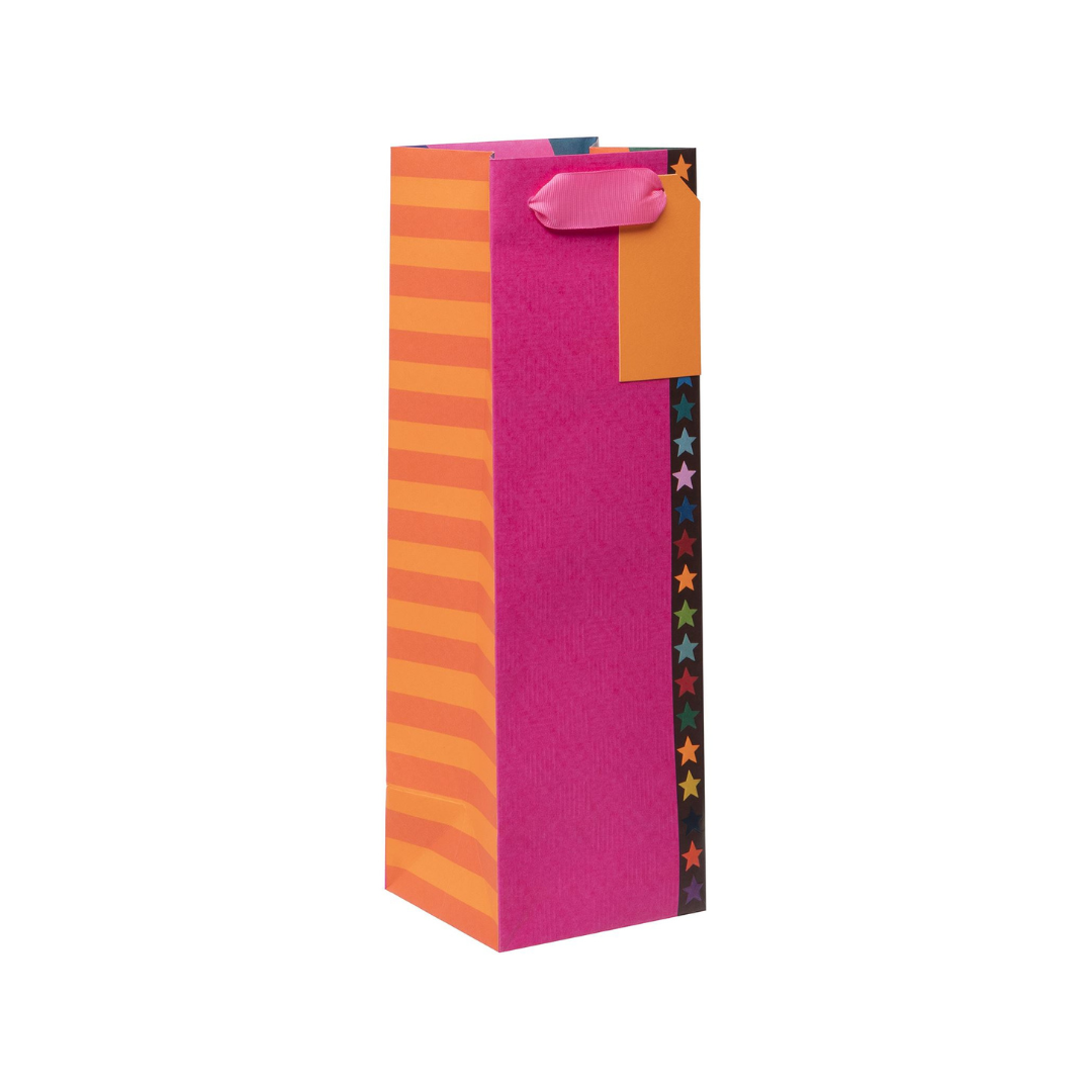 Colour Hub Pink Bottle Gift Bag