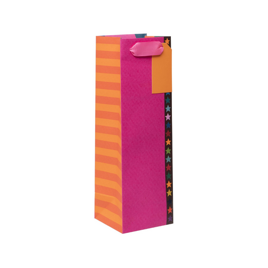 Colour Hub Pink Bottle Gift Bag