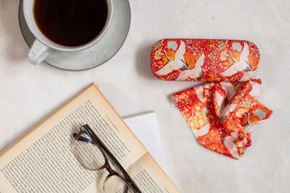 Kimono Cranes Glasses Case