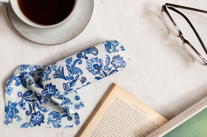 Blue Paisley Glasses Case