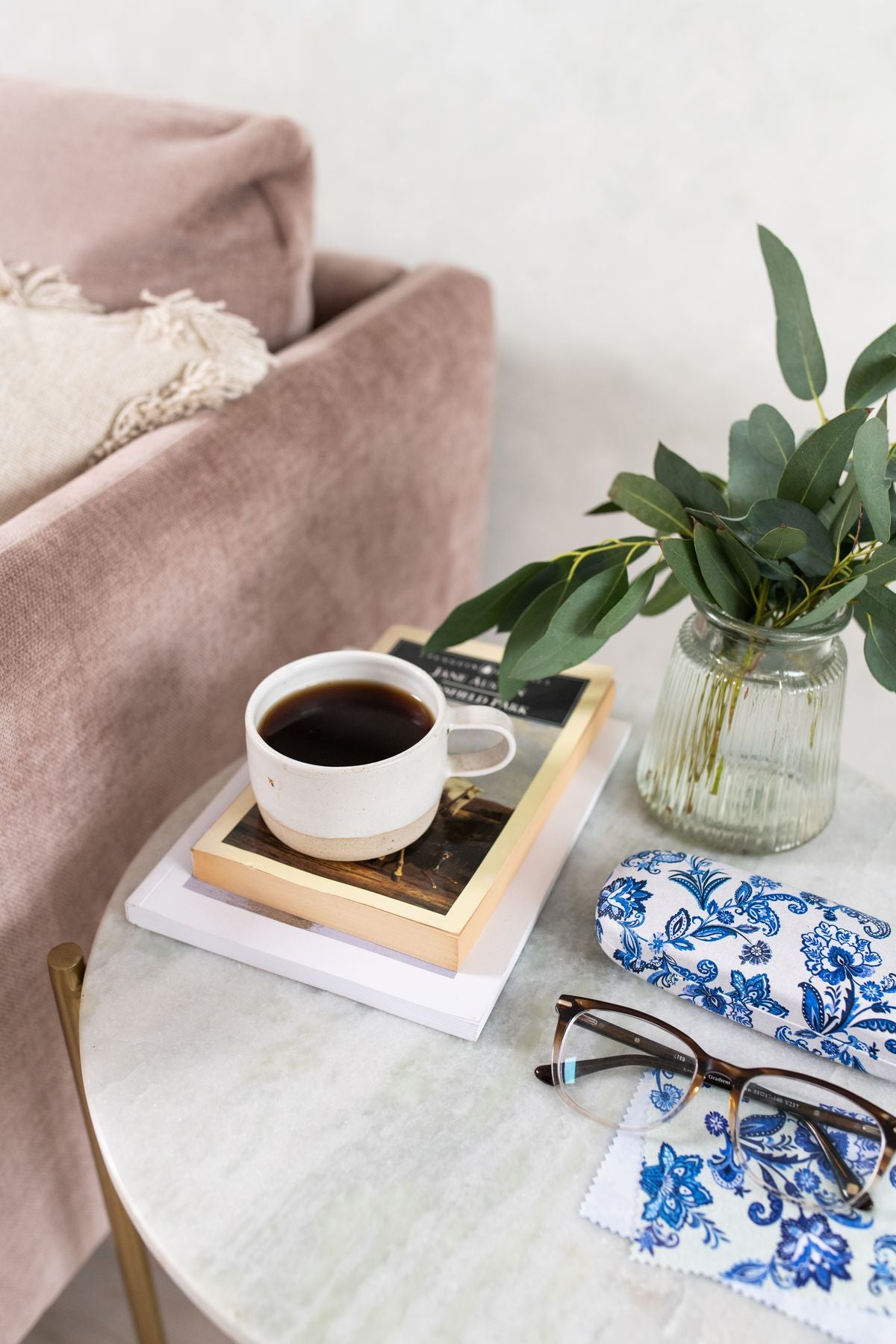 Blue Paisley Glasses Case