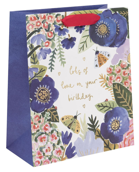 Large Gift Bag Flora and Fauna with Gift Tag