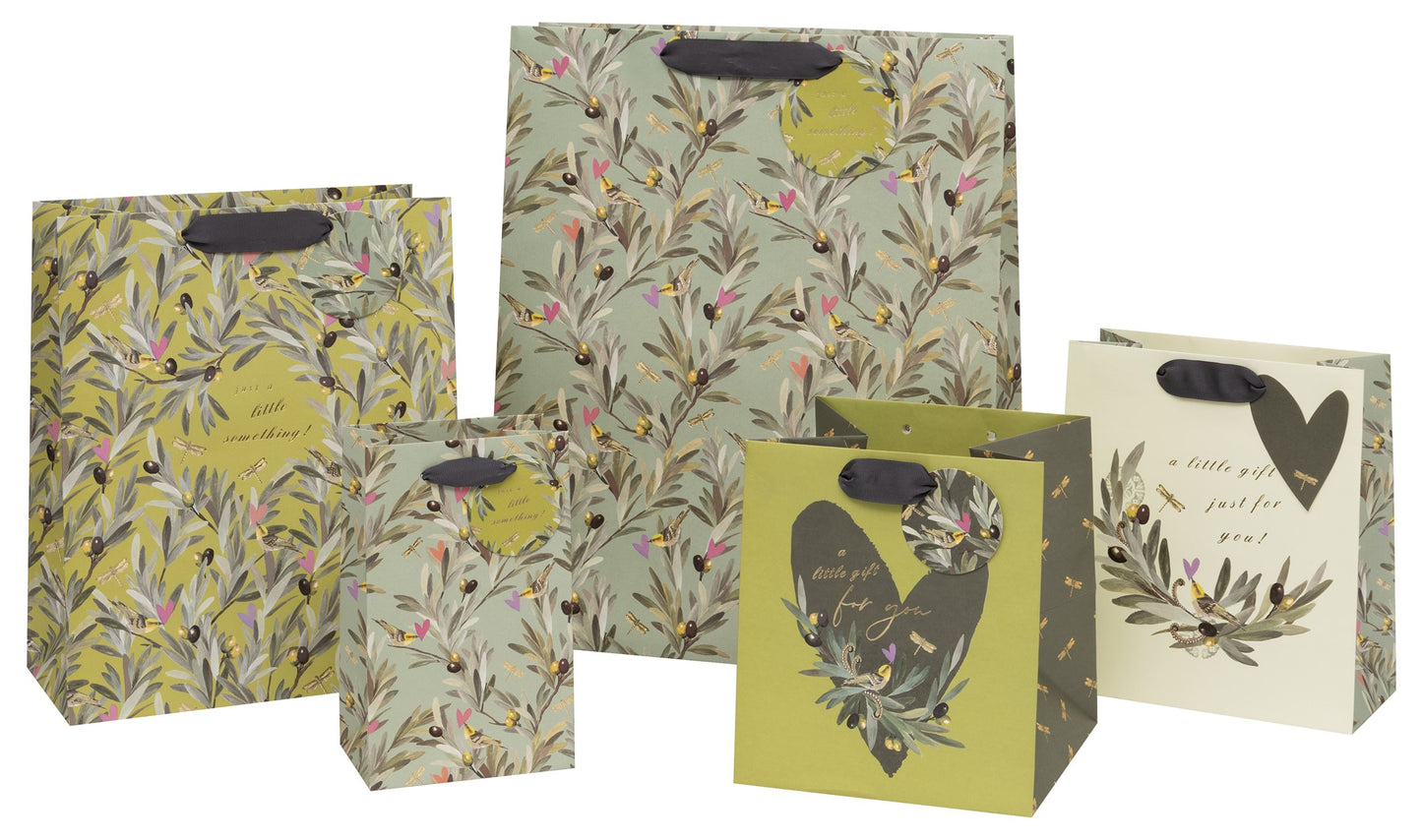 Large Gift Bag Olive Grove with Gift Tag