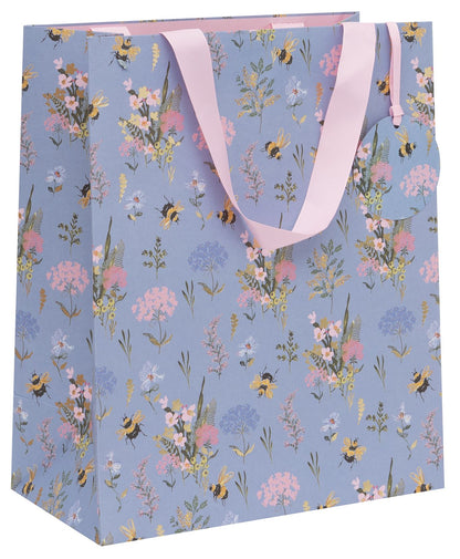 Large Gift Bag Bee Meadow with Gift Tag