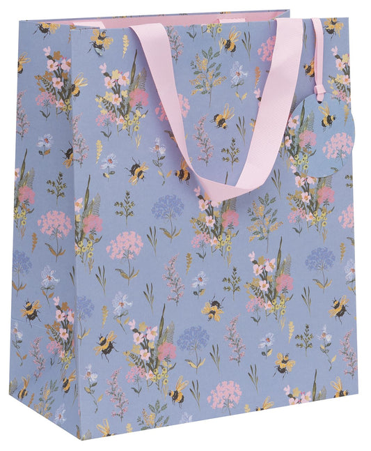 Large Gift Bag Bee Meadow with Gift Tag