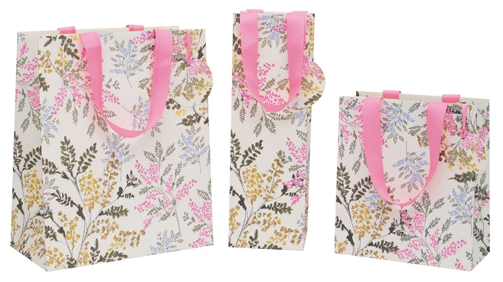 Large Gift Bag Oriental floral with Gift Tag